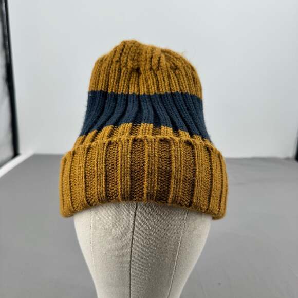 Eddie Bauer Accessories - Eddie Bauer Two-Tone Knit Beanie - Mustard/Blue